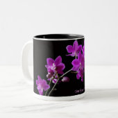 Fleurs d'Orchidée Violette Mug Bicolore (Devant gauche)
