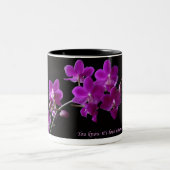 Fleurs d'Orchidée Violette Mug Bicolore (Centre)