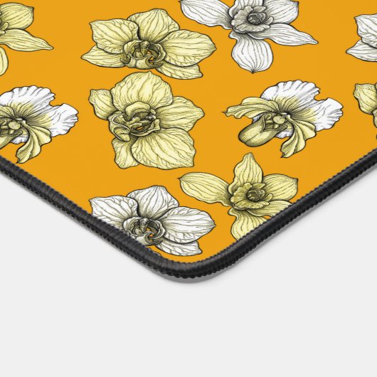 Fleurs d'orchidées jaune et blanc (Coin)