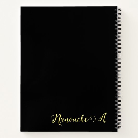 fleurs dorées carnet foncé (Dos)