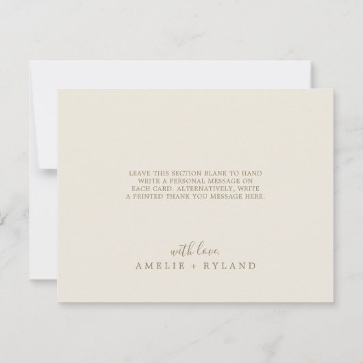 Fleurs dorées | Merci crème et or (Dos)