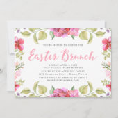 Fleurs douces | Invitation de Brunch de Pâques (Devant)