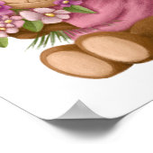 Fleurs d'ours aquarelle | Impression du mur d'ours (Coin)