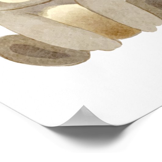 Fleurs d'ours mignonnes Nursery Poster Enfants Déc (Coin)