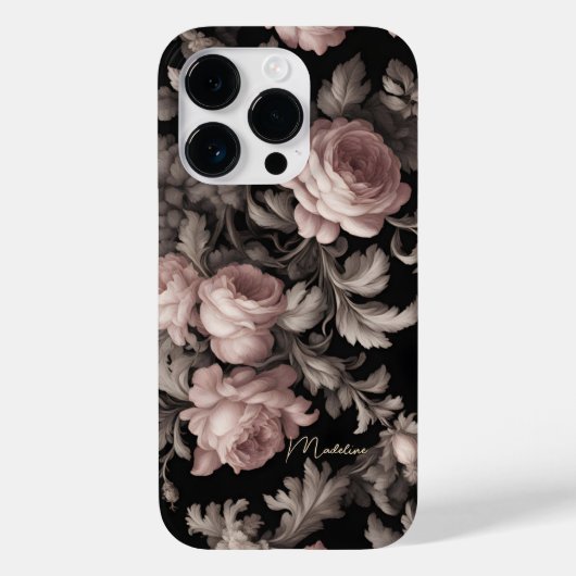 Fleurs dramatiques - iPhone 14 Pro Coque personnal (Verso)