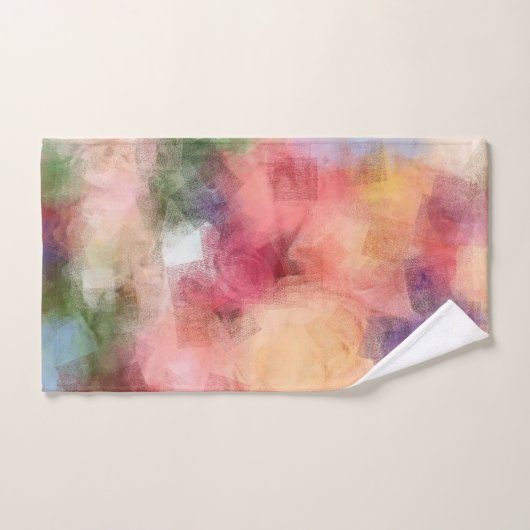 Fleurs d'Roses d'art Abstrait Floral moderne Éléga (Serviette à main)