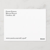 Fleurs du désert Carte postale (Dos)