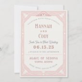 Fleurs du désert Invitation de mariage western (Devant)