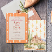 Fleurs du désert Invitation de mariage western