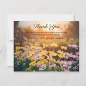 Fleurs du jardin Funeral Merci Note Card (Devant)