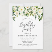 Fleurs du jardin | Invitation Floral Anniversaire (Devant)