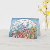 Fleurs du jour de mère - carte de voeux (Fleur jaune)