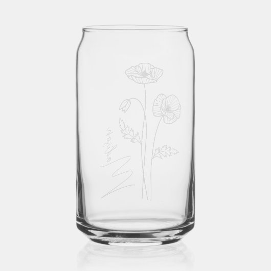 Fleurs du mois de naissance août Pavot (Verso)