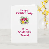 Fleurs éclatantes Carte pour maman (Fleur jaune)