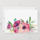 fleurs éclatantes Invitation à la douche nuptiale (Dos)