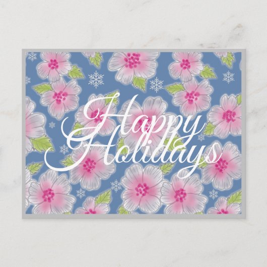 Fleurs Élégance Bonne Carte de Vacances (Devant)