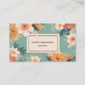 Fleurs Elégant Carte de visite aquarelle (Devant)