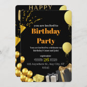 Fleurs Élégantes : Carte d'Anniversaire Minimalist (Devant / Derrière)