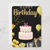 Fleurs Élégantes : Carte d'Anniversaire Minimalist (Dos)