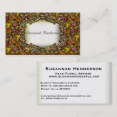 Fleurs élégantes, Cartes de visite de fruits et d' (Devant / Derrière)