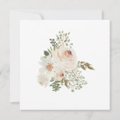 Fleurs élégantes de mariage blanc Save The Date (Dos)