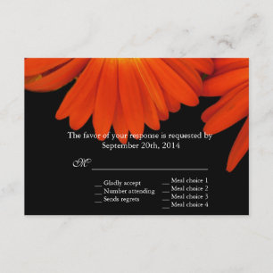 fleurs élégantes d'orange gerbera daisy RSVP