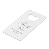 Fleurs élégantes Gris Bleu Mariage Merci favorise (Dos Angle)