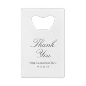 Fleurs élégantes Gris Bleu Mariage Merci favorise (Dos)