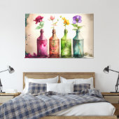 Fleurs En Bouteilles, Impression Florale, Art Flor (Insitu(Chambre))