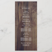 Fleurs en dentelle | Programme de mariage en bois  (Dos)