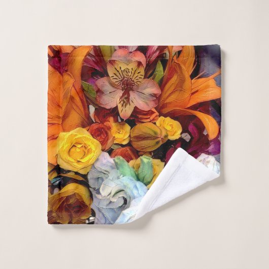 Fleurs en été (Gant de toilette)