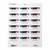 Fleurs en Fleur - Étiquette d'Adresse (Feuille entière)