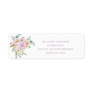 Fleurs en fleur - Étiquette d'adresse de retour
