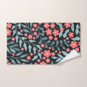 Fleurs en fleurs de style rétro rose dans le style (Serviette à main)
