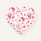 Fleurs en forme de coeur et Carnet spirale d'amour (Devant)