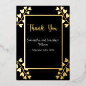 Fleurs en forme de coeur sur Carte de remerciement (Recto)