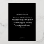 Fleurs en forme de coeur sur Carte de remerciement (Verso)