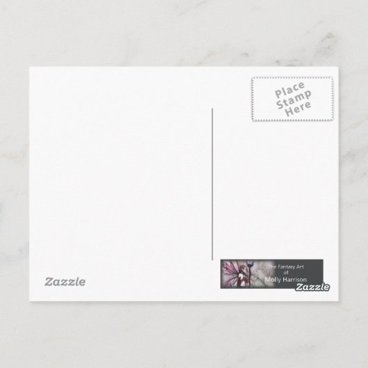 Fleurs en hiver Imaginaire Fée Carte postale (Dos)