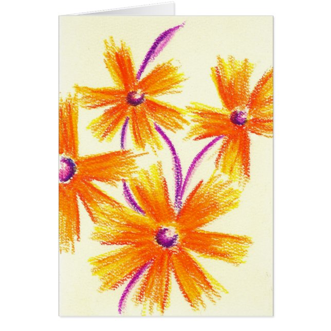 Fleurs en pastel pourpres oranges (Devant)