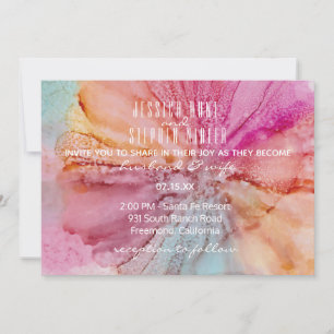 Fleurs en soie pour invitation de mariage