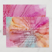 Fleurs en soie pour invitation de mariage (Devant / Derrière)