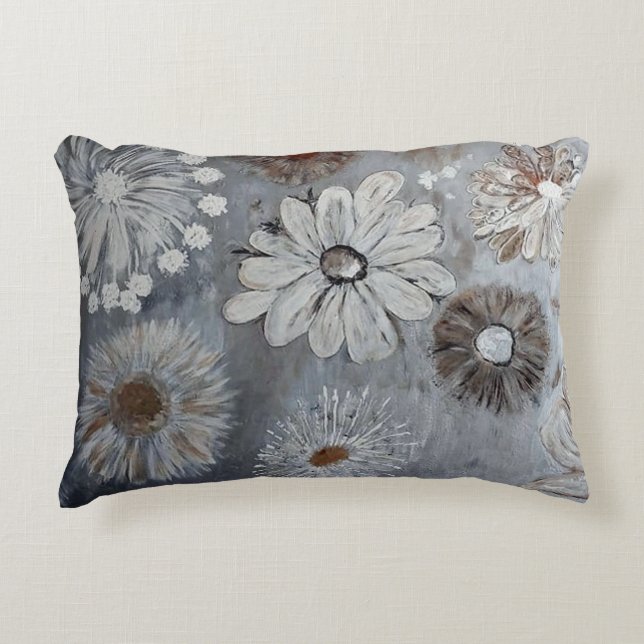 Fleurs En Style Coussin Accent (Devant)