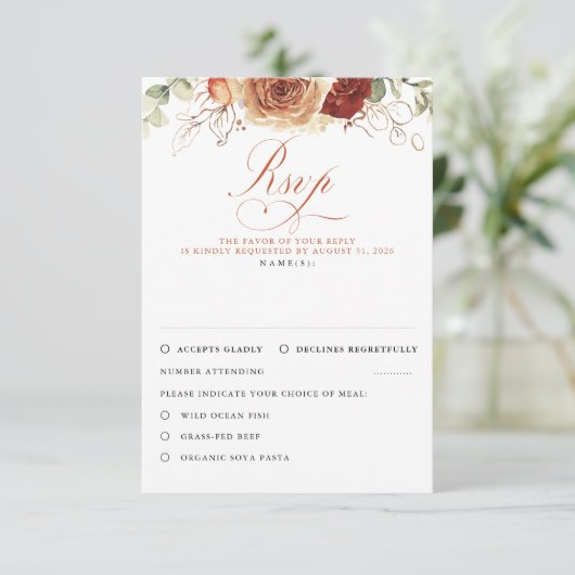 Fleurs en terre cuite Noir Mariage RSVP (Debout devant)