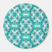 Fleurs en Turquoise..... Magneet (Voorkant)