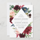 Fleurs Enchantées | Faire-Part de Mariage Cadre (Devant)