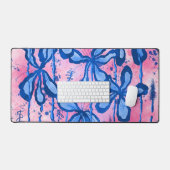 Fleurs encrées Abstraites Bleu rose (Clavier et souris)