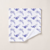 Fleurs éparses bleues (Gant de toilette)