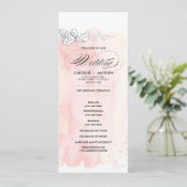 Fleurs esquissées Carte du programme de mariage aq (Debout devant)