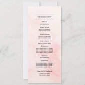 Fleurs esquissées Carte du programme de mariage aq (Dos)