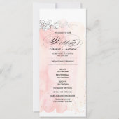 Fleurs esquissées Carte du programme de mariage aq (Devant)